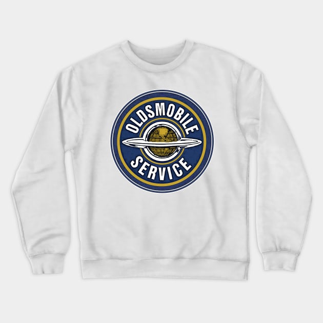 Oldsmobile Service Vintage Emblem Sign Crewneck Sweatshirt by Wilcox PhotoArt